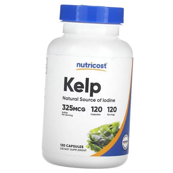 

Йод из Органических водорослей, Kelp 325, Nutricost 120капс (36647040) 120caps
