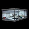 NUEIOVRW Diorama 1/43 Scale Garage Model with LED Lighting, Dust Door, Car Showroom Model, Urban Parking Lot, 1/43 Diecast Model, Car Storage Scene Di