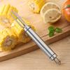 Stainless Steel Corn Holders Fork Reusable 3 Prong Potato Holder for BBQ Rust-Proof Kitchen Gadget with Hanging Ring