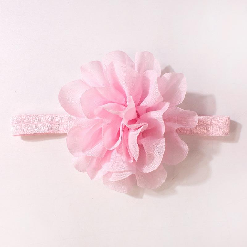New baby headband, cute solid color flower children's headscarf, thin baby hair accessories in summer