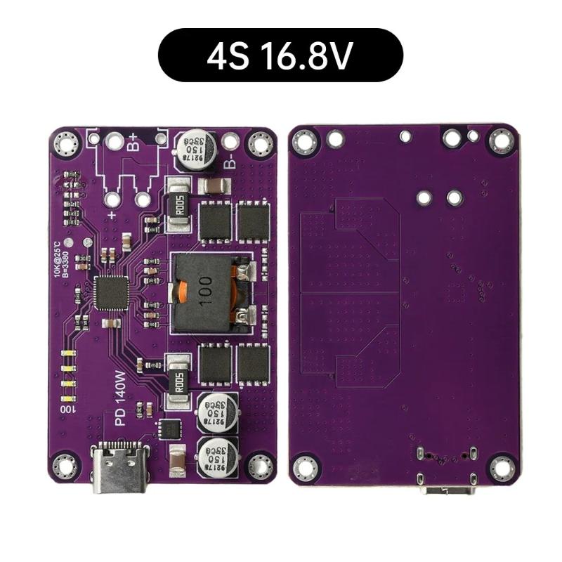 

Модуль швидкої зарядки Pd3.1 140 Вт 3S 4S 5S 6S Зарядний/розрядний модуль для літієвих батарей Інтерфейс Type C Підтримка Qc3.0 2.0 Afc Fcp