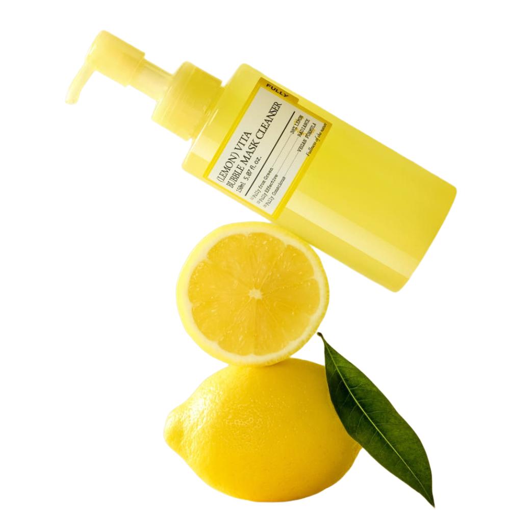 FULLY Lemon Vita Bubble Pack Cleanser 150ml Skin Brightening Deep Purifying Vegan Face Wash K-Beauty