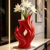 Twisted Wave Artistic Flame Vase Hollow Out Flower Container Irregular Vase  Home Decor