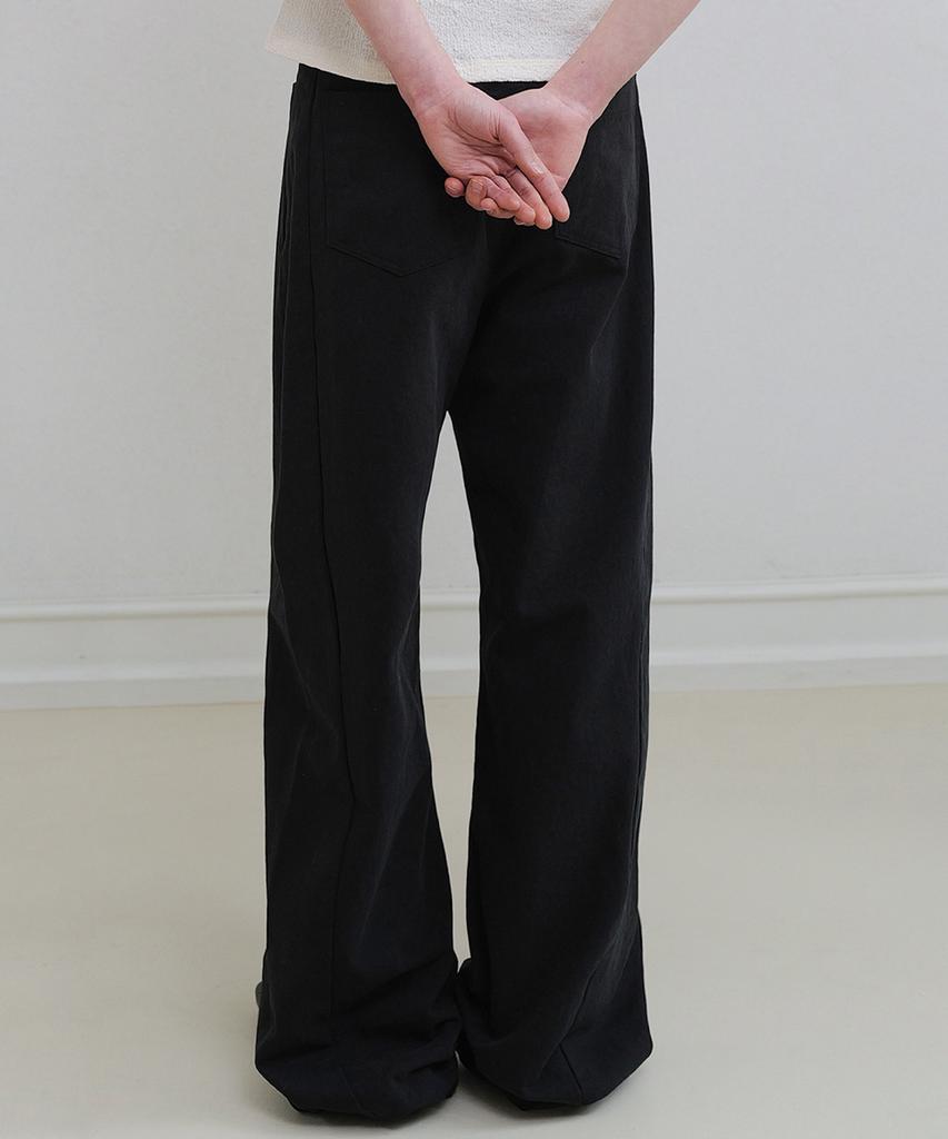 ANDNEEDS Den Wide Cotton Pants (Black)