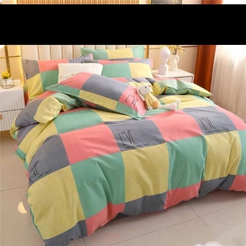 

Стиль Покрывало в стиле пэчворк Ткань с крупными цветами Студенческое Одноместное Общежитие Пододеяльник Набор из четырех предметов Обработка Утолщенный Универсальный Большая Распродажа Large Gingham of powder ash Pair of pillowcase