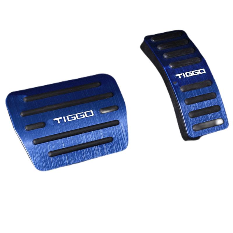 

Chery Tiggo 8 Pro Алюминий Автоматическая коробка передач Автомобильный комплект педалей газа Красный Серебряный чехол Нескользящие педали Тормозной комплект 1 пара синий