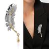 Fashion Personalized Design Feather Brooch, The Same Temperament Suit Pin Jewelry For Men And Women