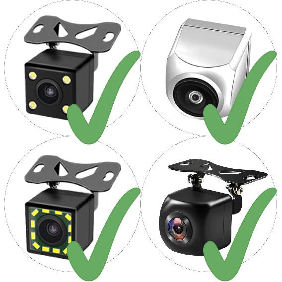 Car Rear Camera Mounting Bracket Kit - Universal Adjustable Vehicle Backup Camera Mount Holder for Reverse Rearview Camera /w 13mm Screw Holes (4