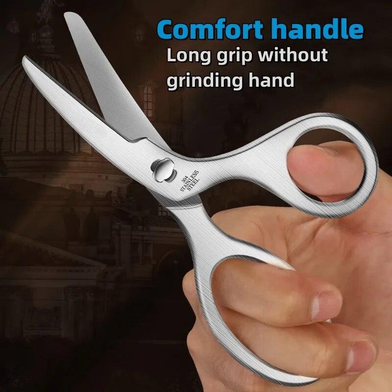 Kitchen Food Scissors Stainless Steel For Baby Food Cutting Toddler Feeding Aid Scissors with Case Baby Safety Tableware Health