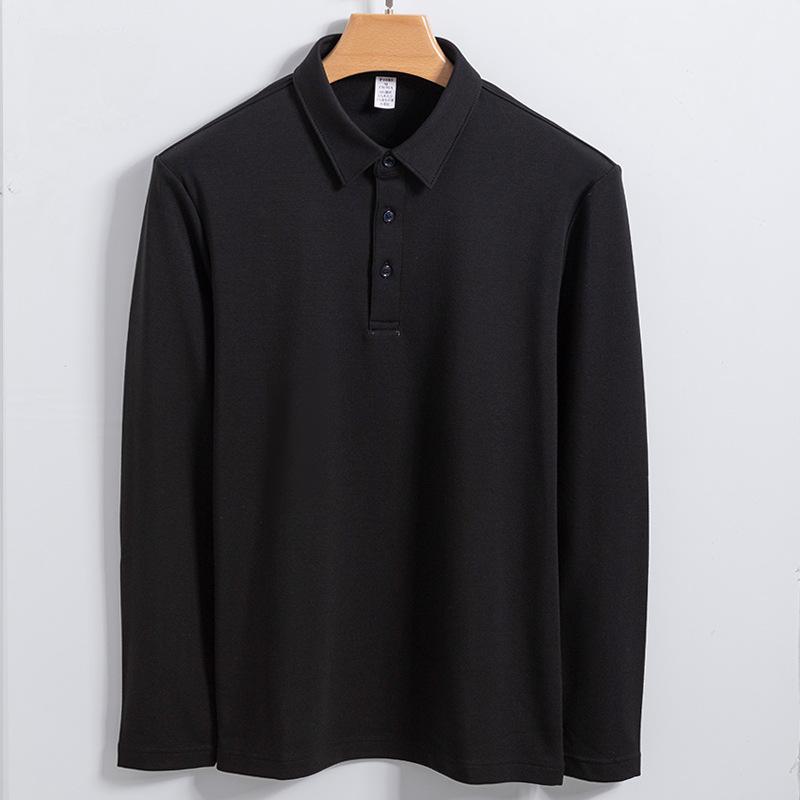 

320 г Модал Папоротник Мужская футболка с длинными рукавами акриловая основа рубашка осенняя одежда рубашка поло XXXXL