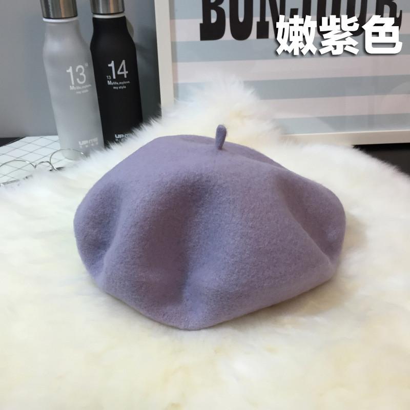 Warm Wool Soft Beret For Women Autumn Winter Fashion Trendy Hat Beret