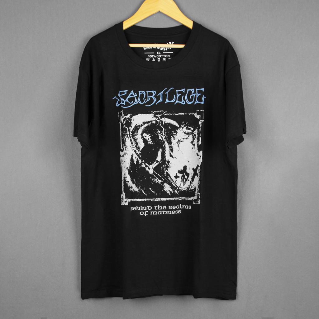 Sacrilege T Shirt Behind The Realms Of Madness Broken Bones Thrash Punk Washed Long Short Sleeves Men's Printed Tee Shirt