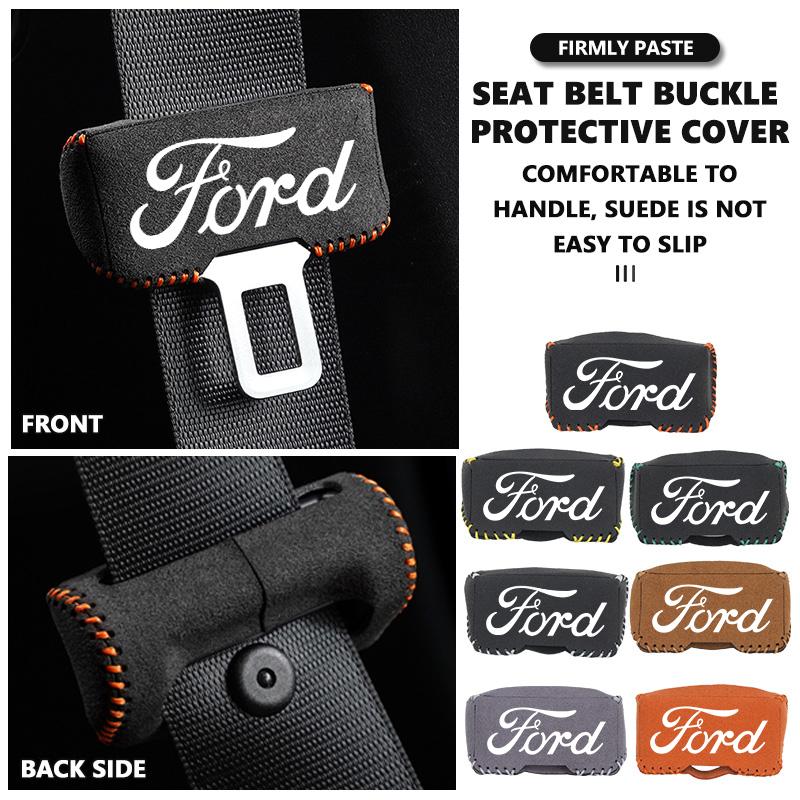 5pcs Car Seat Belt Anti Scratch Buckle Protector Cover Accessories For Ford Fiesta Ranger Mondeo Escape Ecosport Fusion Explorer