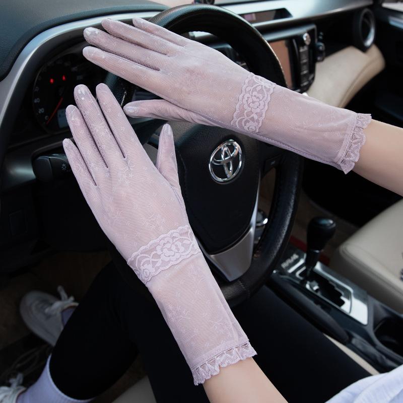 Sunscreen gloves summer thin ice silk UV protection