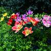 1pc LED Solar Ground Lights,Artificial Flower Lawn Lights, 7-head Solar Orchid Lights For Patio Yard Garden Christmas Decoration