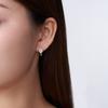 Heart Shape Moissanite Hoop Earrings 925 Sterling Silver Huggie Earring Dainty Love Heart Moissanite Jewelry for Gift Women