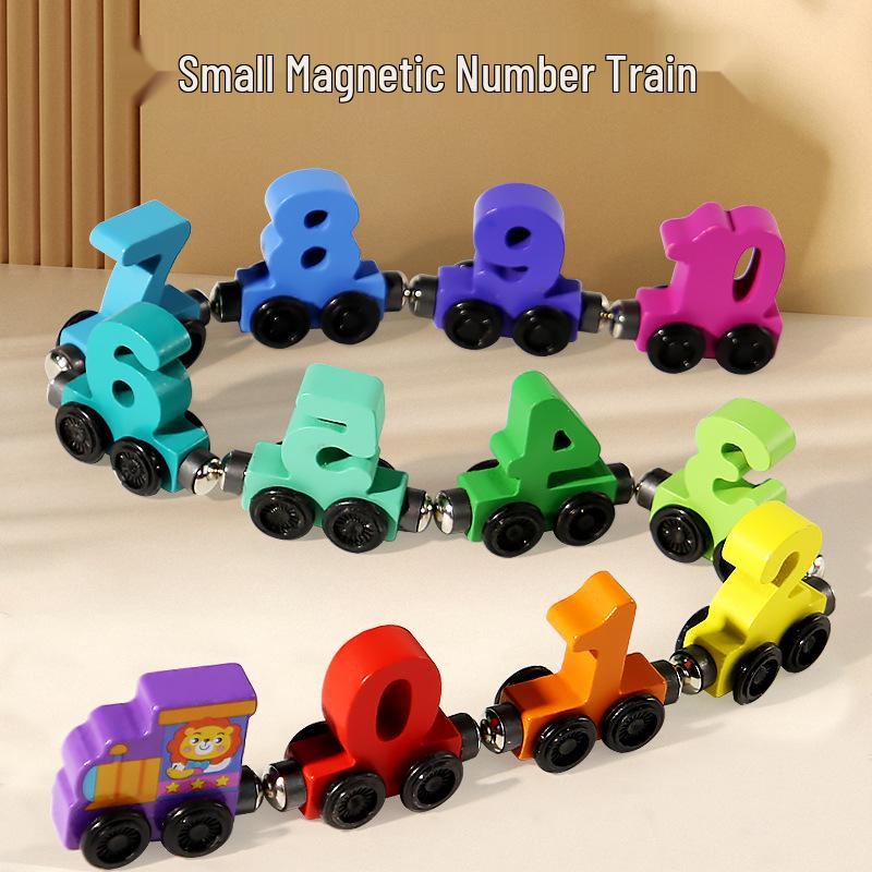 Magnetic Digital Train Toy for Children's Hand-Eye Coordination and Early Education Development