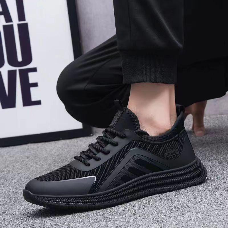 Men's sports shoes are trendy and comfortable Korean version of atmospheric versatile running shoes, light and breathable soft-soled casual men's sho