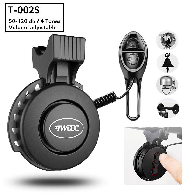 Bike Bell Charging Speaker USB Recharged Mini Bicycle Horn 4 Modes Bike Ring Bell Bicycle Accessories for Electric Scooter
