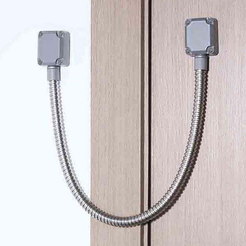 Exposed Mount Access Control Cable Wire Sleeve Protector Wooden Metal Door Spring Tube Door Cable Door Loop Zinc Alloy Head 304