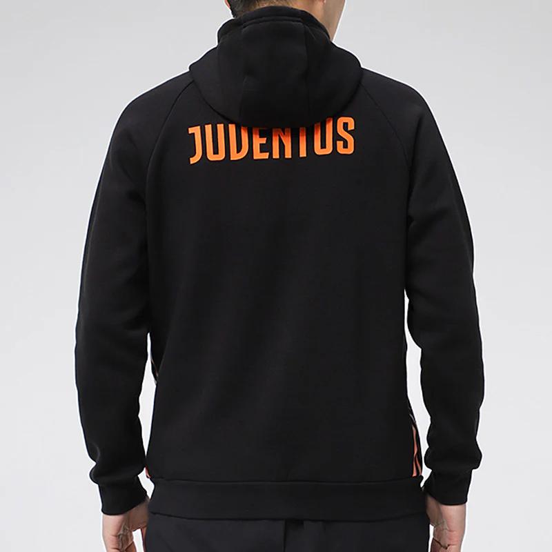 Adidas Juve Reisehettegenser med fotballtrykk og fleecefôr Herre Topper Svart GK8605