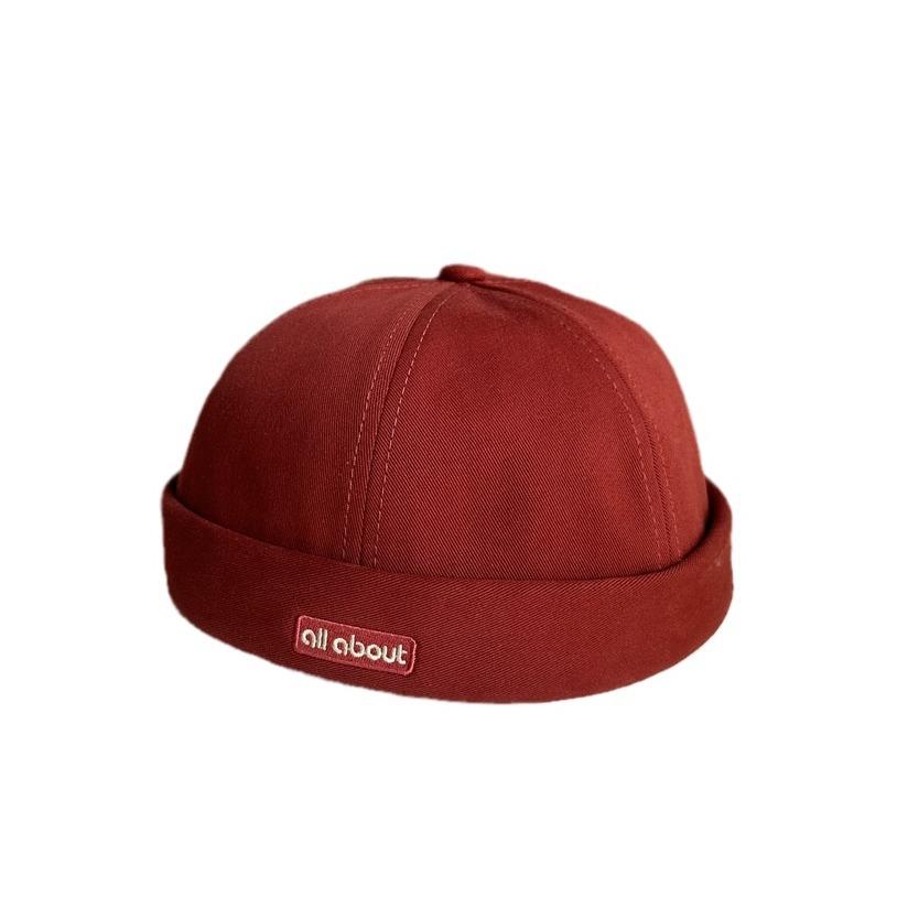 New Retro Protective Melon Hat Men's and Women's Trendy Brand Hip-hop Yuppie Hat Men's Cut Head Without Brim