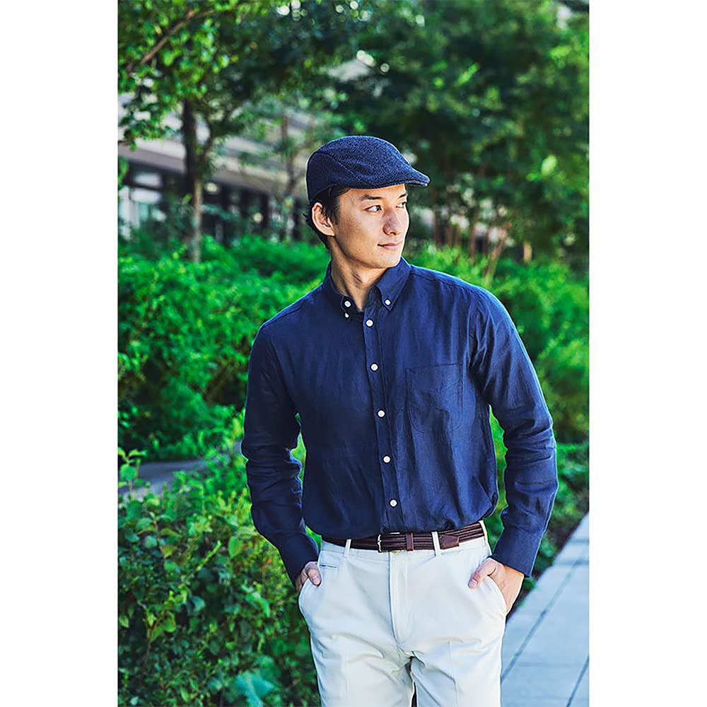 Okamoto Hats Mino Washi Knit Hunting Cap (Men's Hunting Cap, Hunting Hat, Hunting Cap, Washi Hat, Hat, Knit, Father's Day Gift) OK-001 (Gray)