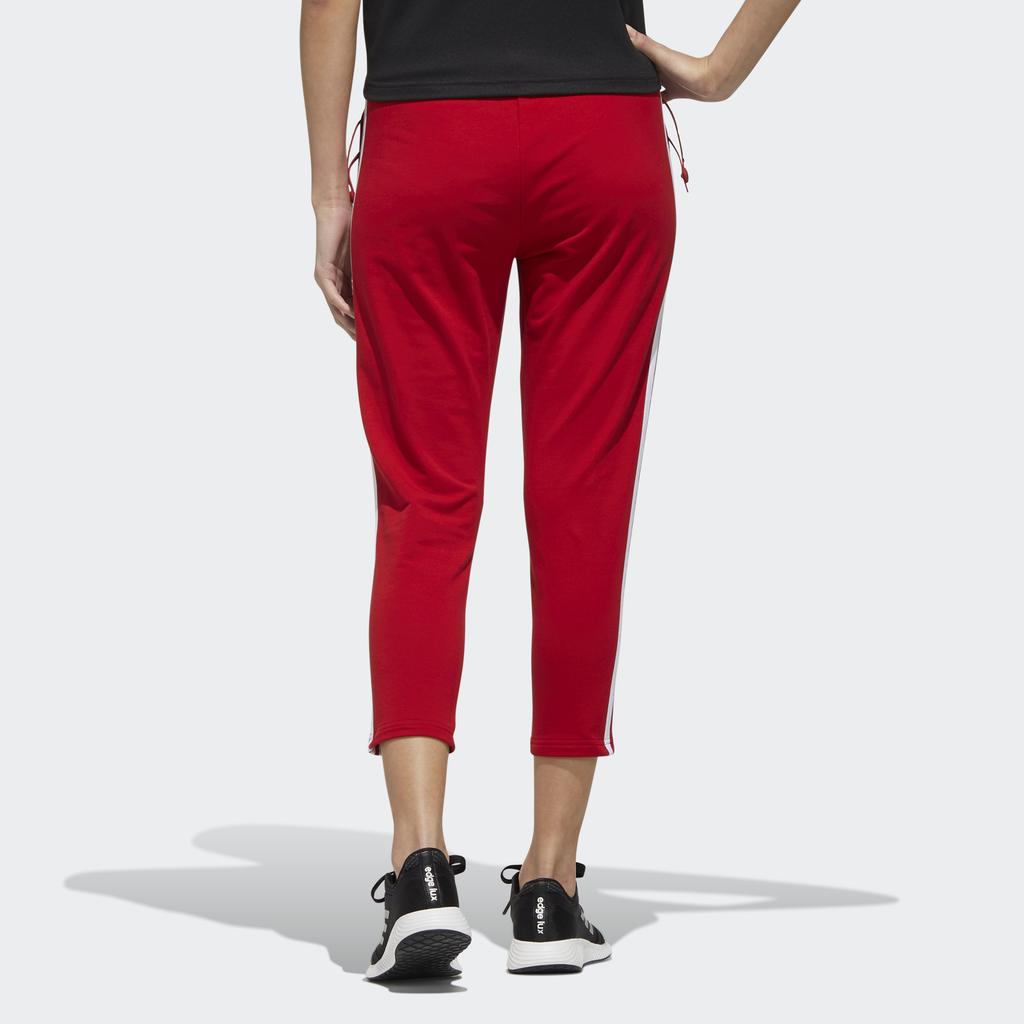 Adidas Retro Color Block Logo Mid Waist Knitted Sports Pants Women Pants Red GP6399