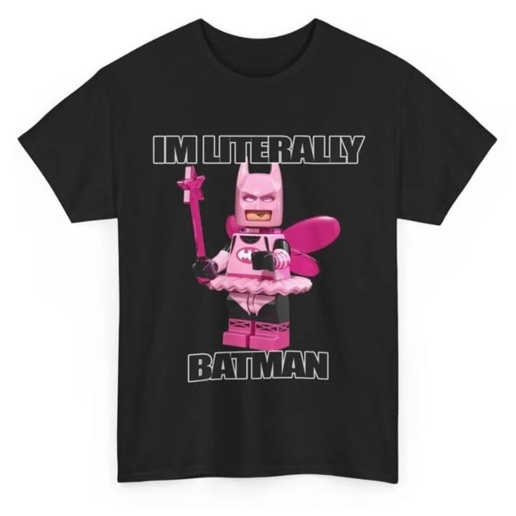 Im Literally Batman Funny T Shirt Unisex Short Sleeve Shirt S-5XL S разноцветный