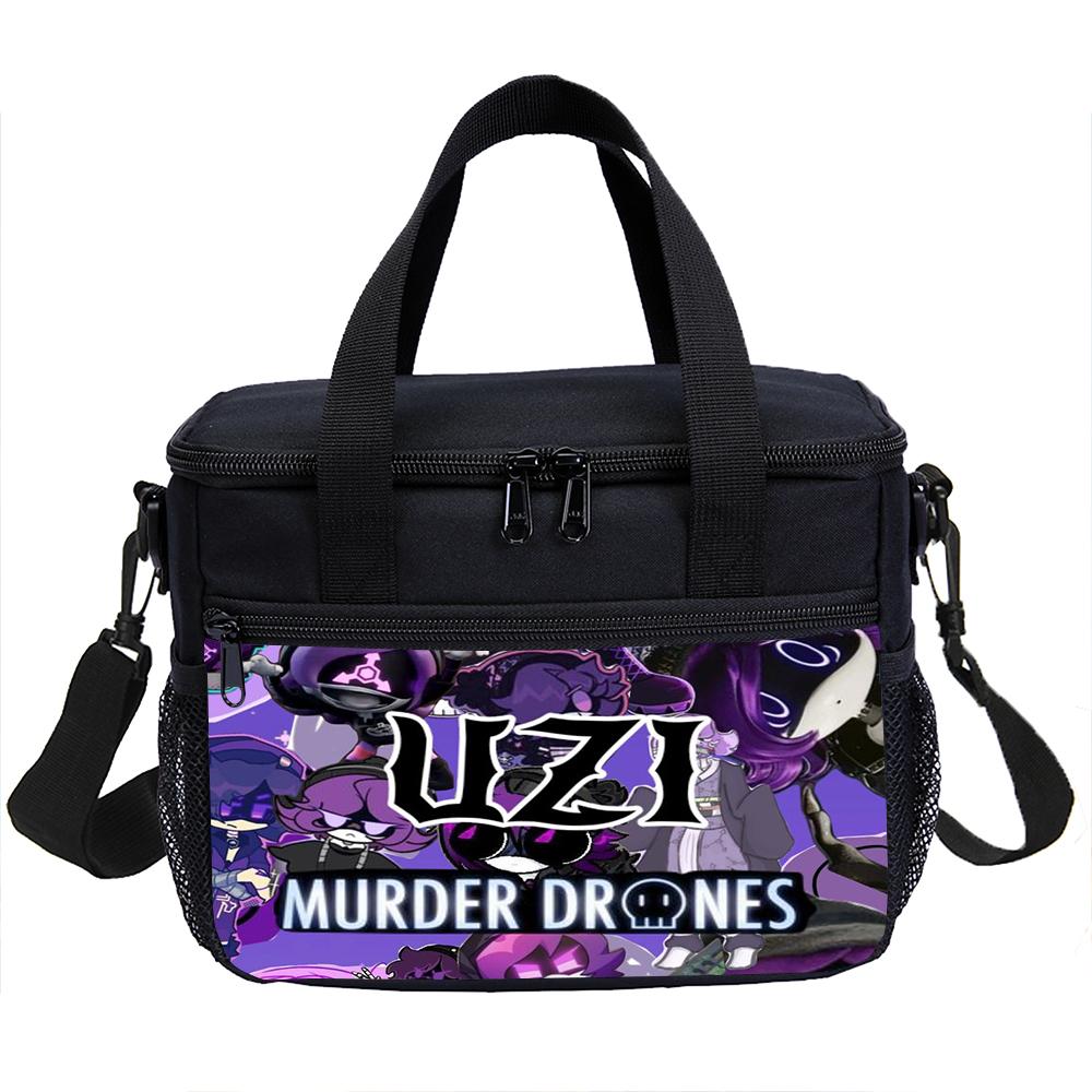 Murder Drones Fashion School Handbag Insulated Lunch Bag Student Bento Food Container Bags Reusable Thermal Cooler Lunch Box