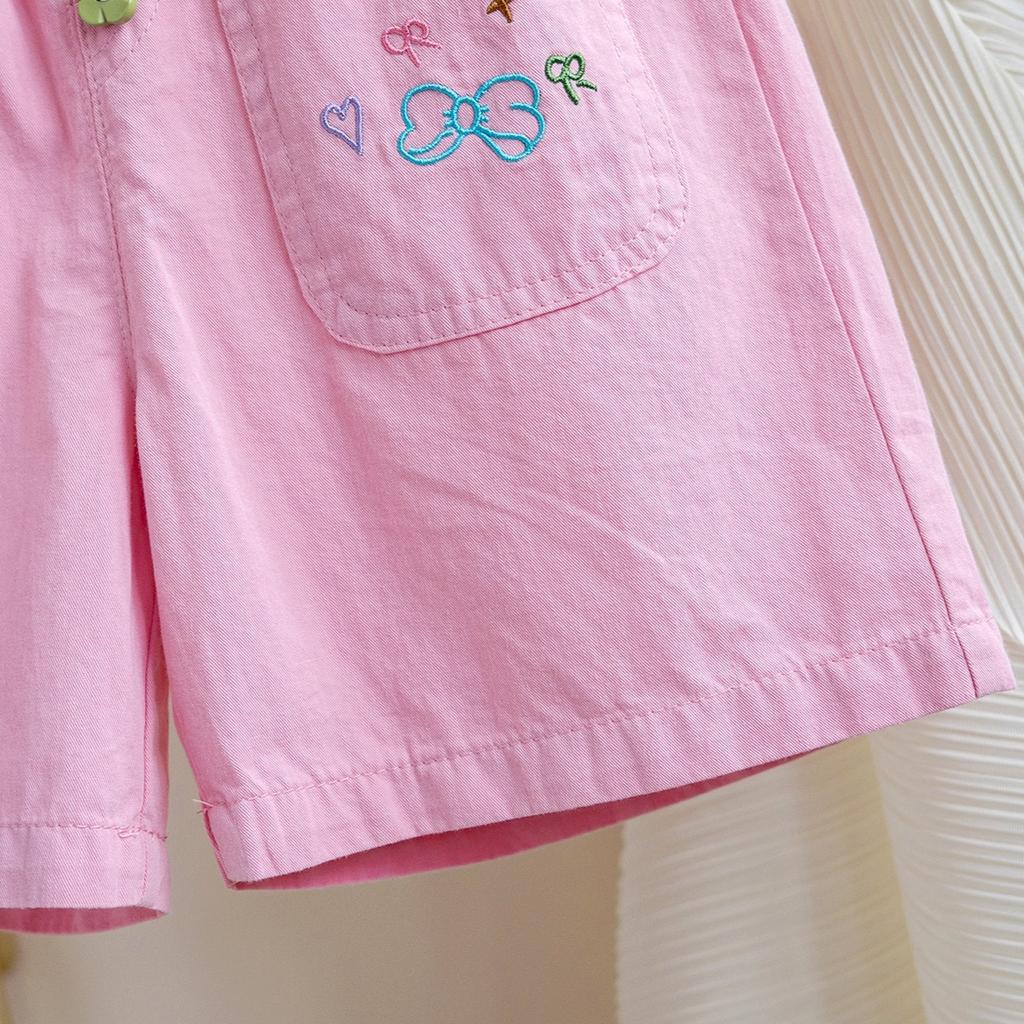 Girls' Summer Shorts Children's Cartoon Printed Outerwear Fashionable and Versatile Casual Pants