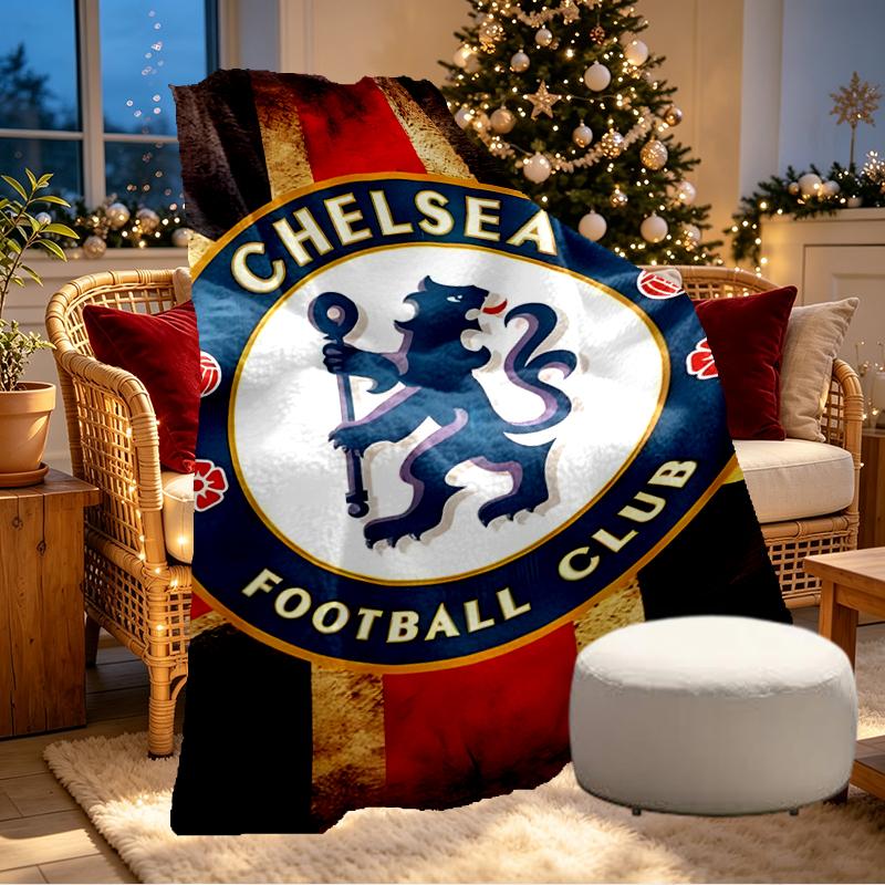 Chelsea F.C Print Blanket - Soft & Comfortable, for Bedroom, Travel, Sofa, Home Decoration - Birthday Christmas Gift for Friend