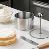 Stainless Steel Round Rice Ball Shaper Mold With Pusher Durable for DIY Mousse Tiramisu Cake Cold Dish Restaurant Dessert