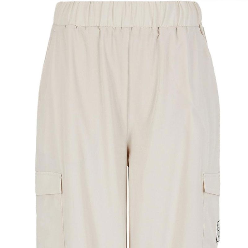 Emporio Armani Ea7 Fw24 Loose Fit Cargo Pants Women Pants Off-White 6DTP20-TNFTZ-1120