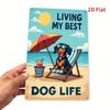 Retro Tin Sign Dachshund Dog with Bucket Vintage Wall Decor Bar Home 30x20cm