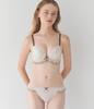 Peach John Lace Ruffle Ribbon Bra and Panty Set for Ivory E75 [WEB Exclusive] [Cute Two-Tier Fuller, Cleavage-Enhancing Busts]