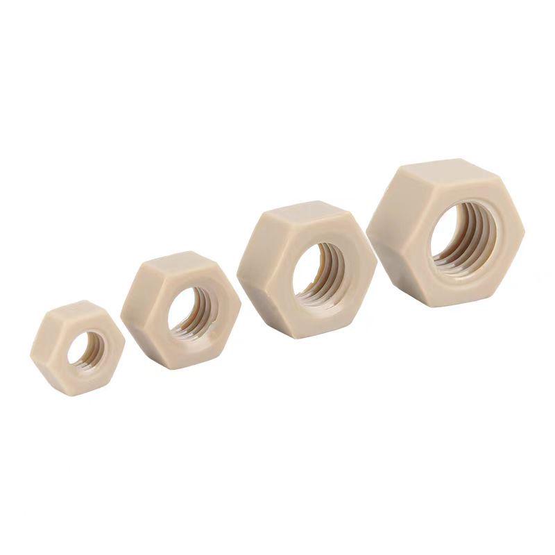 PEEK High-Strength Nylon Insulating Hex Nut - Acid & Alkali Resistant