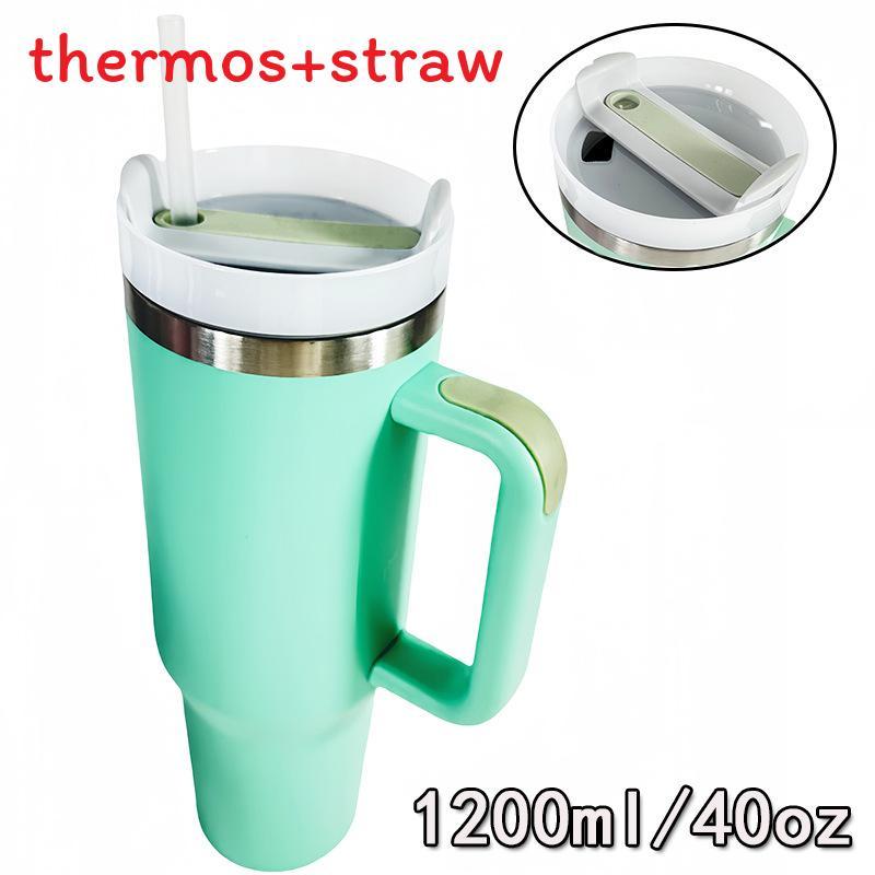 

Outdoor Stainless Steel Insulated Bottle With Handle For Travel And Sports зелений