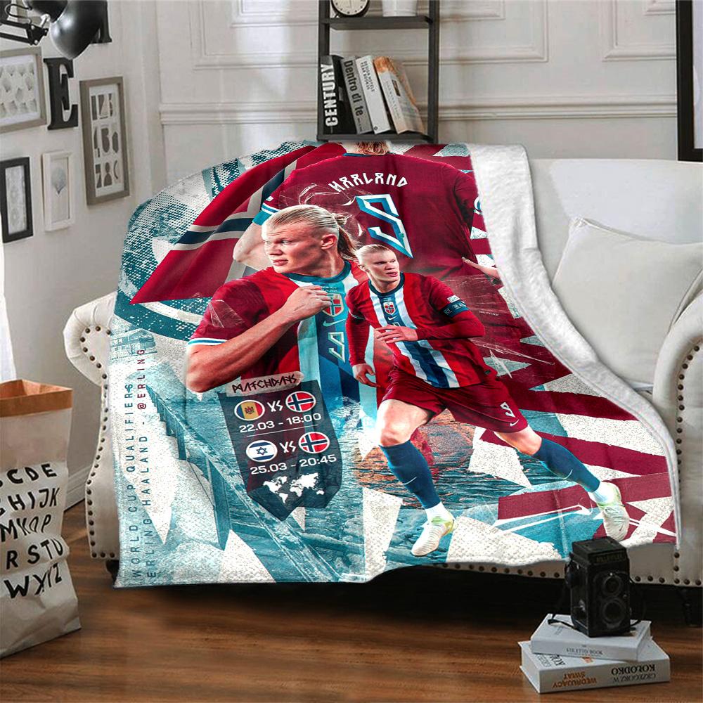 Haaland Blanket Ultra-Soft Perfect for Office Seaside Picnics Four Seasons Multipurpose Stylish Decor Ideal Gift for Friends Family Couples Picnic