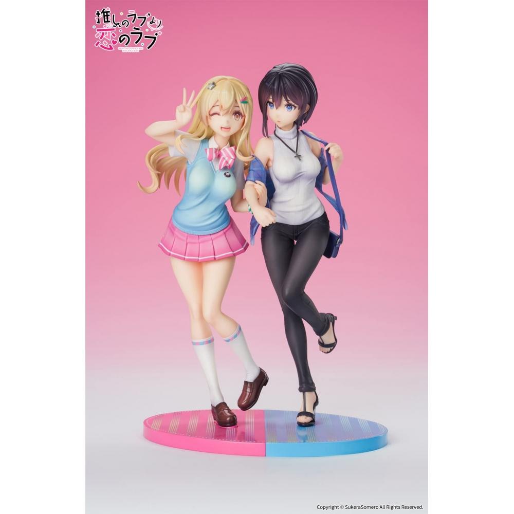 APEX Oshi no Love Yori Koi no Love Koi Furudate & Akuru Hayase la scară 17 figurine finisate pictate PVC și ABS set de 2