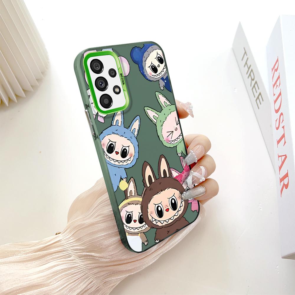 Padrão pintado colorido prata dupla face casca dura à prova de choque antiqueda capa de telefone para Samsung