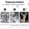 Christmas Pearl Painting Kit Handmade DIY Deer Animal Theme Home Decoration Painting