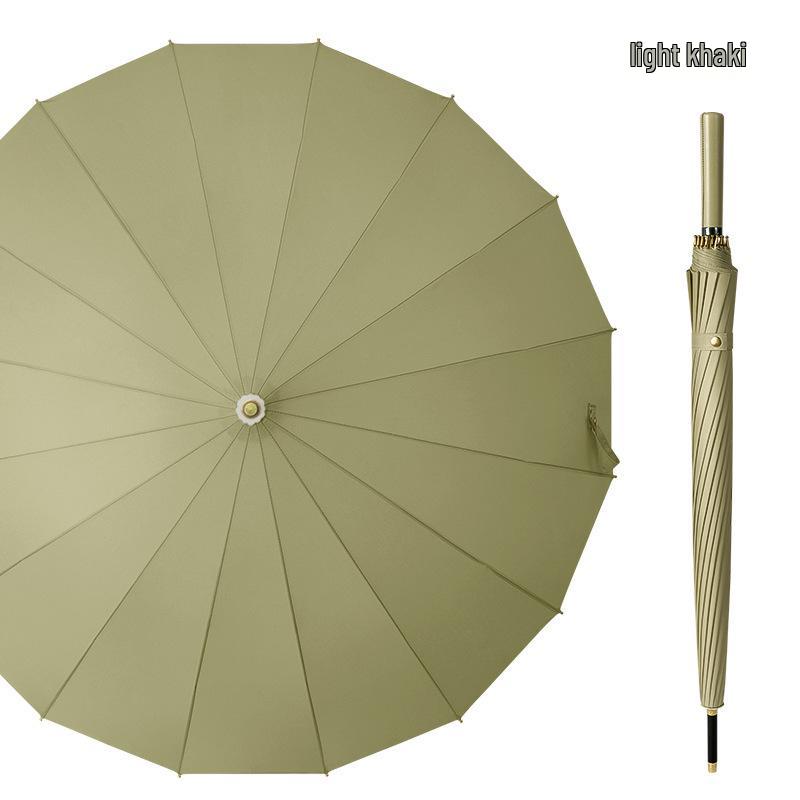 24-Rib Windproof Extra-Large Automatic Umbrella, Long Handle, for Men and Women, Customizable Logo