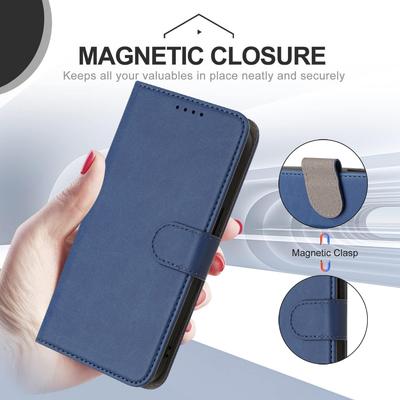 Skórzane etui z klapką dla Samsunga Galaxy A54 A34 A24 A14 A04 A04S A73 A53 A33 A23 A13 A03 Core Etui Magnetyczne Etui Portfelowe z Funkcją Stojaka