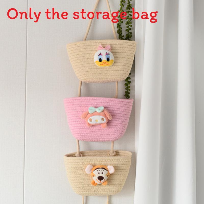 Multipurpose Foldable Cotton Hanging Basket For Bedroom Organizing
