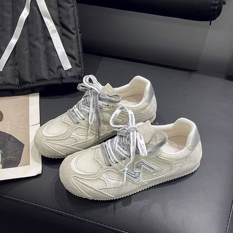 Forrest Gump Shoes Women's 2025 New Fashion Summer and Autumn Soft Sole Hollow Breathable Mesh Single Shoes Casual Sports Dad Shoes