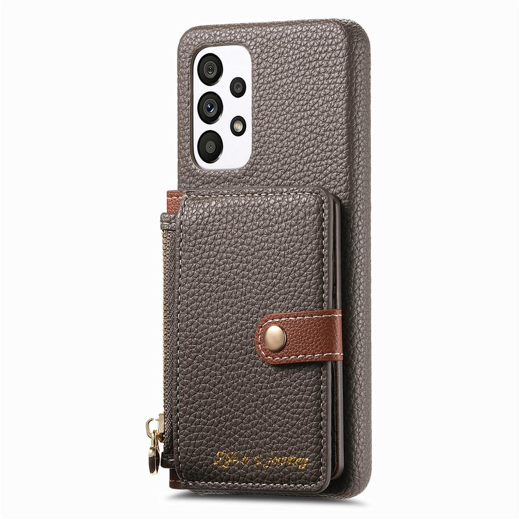 Cards Pocket Wallet Leather Zipper Case For Samsung Galaxy S24 Ultra A14 A24 A34 A15 A55 A05S S23 Plus S22 Bag Purse Stand Cover