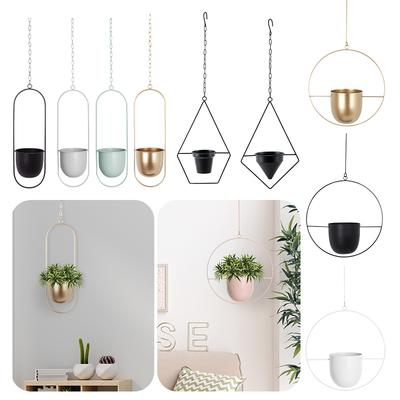 Iron Plant Hanger Chain Flower Pot Potted Plant Pot Storage Basket Courtyard Garden Planters Holder Hanging Home Balcony Decor