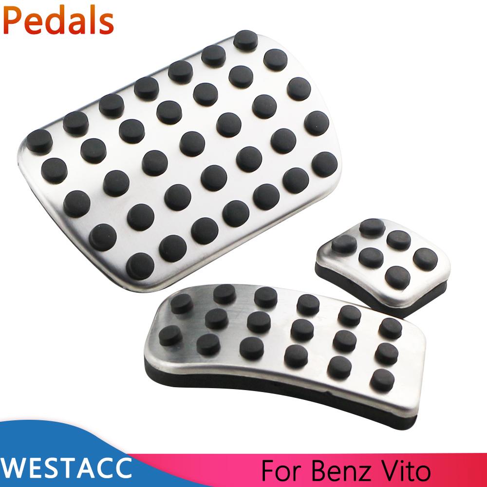 3-teilige Autopedale für Mercedes Benz V-Klasse V-Klasse Vito Metris Viano W639 W447 Gaspedal Fußbremspedalabdeckung