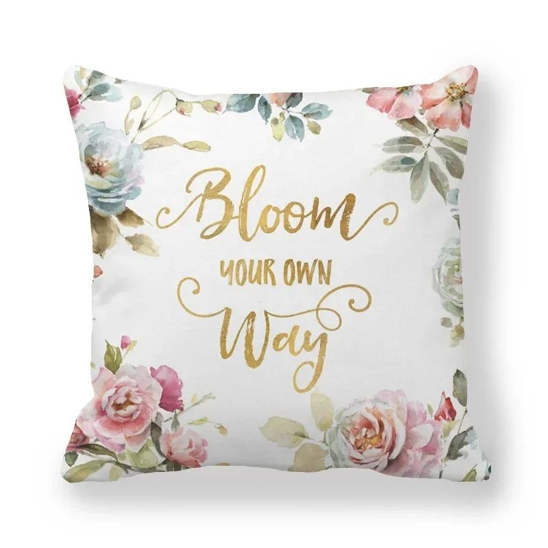 Housse de coussin florale camélia Rose, taie d'oreiller Vintage à imprimé Floral, décorative pour canapé